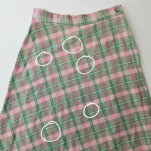 1960s Saks Fifth Avenue plaid maxi skirt - Picture 3 of 8